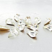 Vintage 13x7.8mm Pear Rhinestones