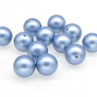 14mm Vintage Sapphire Blue Plastic Pearls  (12)
