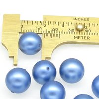14mm Vintage Sapphire Blue Plastic Pearls  (12)