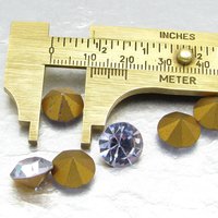 48ss Light Blue Rhinestone Chatons, Vintage Faceted Point Backs