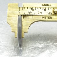 Vintage 32.5mm Porcelain Cabochon, Low Dome Opaque Gray Glazed Ceramic Blank