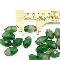 16x10mm Oval Faceted 2-Tone Czech Glass Beads