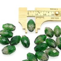 16x10mm Oval Faceted 2-Tone Czech Glass Beads