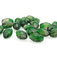 16x10mm Oval Faceted 2-Tone Czech Glass Beads