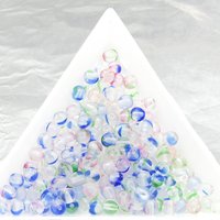 4mm Round Glass Beads, Multicolor Czech Glass Druk, Small Unlined Translucent Spacers