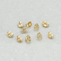 Scalloped Earring Clutch, 12k Gold Filled Friction Ear Nuts (20)
