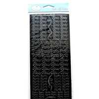 Fancy Script Text Stickers, Bundle of 7 Assorted 9" x 4" Peel-Off Sheets