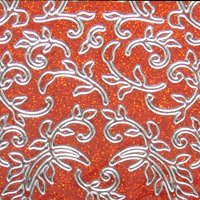Orange Vine Glitter Stickers, Starform 1283 9x4" Peel-Off Decal Sheet