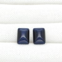 14x10mm Rectangular Cat's Eye Cabochons, Fiber Optic Glass Stones