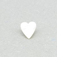16x14mm Flat Heart Cabochon, Mother of Pearl