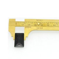 Rectangular Glass Stone with Center Hole, 24.75mm x 14.5mm Vintage Beveled Point Back Rhinestone (1)