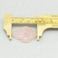 Rose Quartz Cabochon, Vintage Art Deco Shield