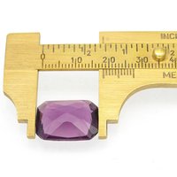 18x13.5mm Octagonal Rhinestone, Vintage Unfoiled Glass Stone (1)