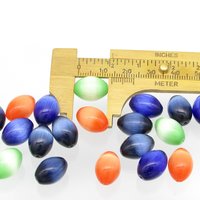 Cat's Eye Fiber Optic Glass Bead Mix