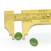 Nephrite Jade Oval Cabochon, Domed Oval 10x8mm Flat Back Stone