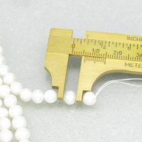 Cream Freshwater Pearls, 5.5-6.0mm Near Round Beads 