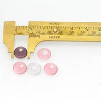 12mm Go-Go Pendants Fiber Optic Glass Flat Rounds 