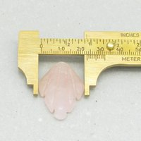 Rose Quartz Cabochon, Vintage Art Deco Shield