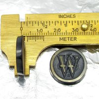 Vintage Letter Cabochon, 21mm Round Art Nouveau Initial