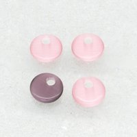 12mm Go-Go Pendants Fiber Optic Glass Flat Rounds 