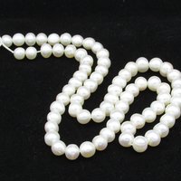 Cream Freshwater Pearls, 5.5-6.0mm Near Round Beads 