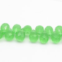 12x8mm Faceted Briolettes, Glass Teardrop Beads