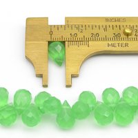 12x8mm Faceted Briolettes, Glass Teardrop Beads