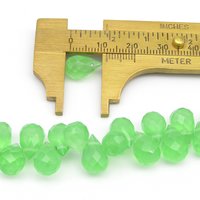 12x8mm Faceted Briolettes, Glass Teardrop Beads