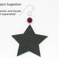 1.5" Christmas Die Cut Shapes, Reversible Leather