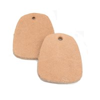 1.125 Inch Small Trapezoid Pendants, Upcycled Leather Die Cuts (10)