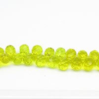 12x8mm Faceted Briolettes, Glass Teardrop Beads