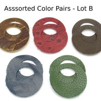 Go-Go Die Cut Pendants, Upcycled Top Grain Leather 1.5 Inch Round Earring Blanks (10)