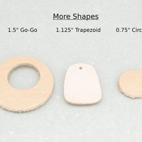 Medium Circle Die Cuts, 0.75 Inch Upcycled Leather Shapes for Mixed Media Art (10 pairs)