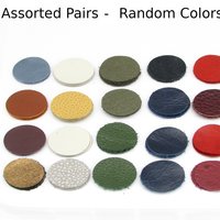 1” Die Cut Circles, Upcycled Top Grain Leather Pairs and Singles (10)