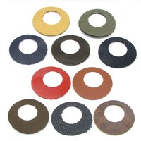 Go-Go Die Cut Pendants, Upcycled Top Grain Leather 1.5 Inch Round Earring Blanks (10)