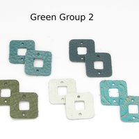 0.75 Inch Square Connectors, Hollow Leather Die Cuts, Upcycled Top Grain Cowhide