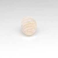 Rose Quartz Oval Cabochon, Vintage Art Deco Carved Gemstone