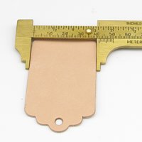 Large Rectangle Cowhide Die Cuts with Scalloped Top for DIY Product Tags