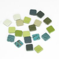 Tiny Leather Squares, 8mm 13mm Die Cut Embellishment for Making Stud Earrings
