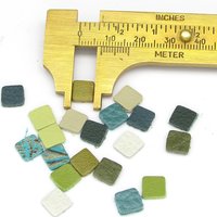 Tiny Leather Squares, 8mm 13mm Die Cut Embellishment for Making Stud Earrings
