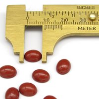 Red Jasper Cabochons, 9.75x7.3mm Domed Ovals