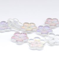 19mm Round Hibiscus Flower Beads Crystal AB Mixed Lot (8)