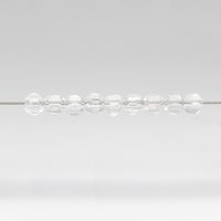 7mm Clear Faceted Hexagon Rondelle, Vtg Czech Pressed Glass (24)