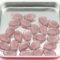 Vintage Glass Leaf Beads