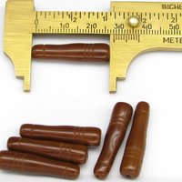 Long Art Deco-Style Tubes, Vintage Czech Pressed Glass Beads (6)