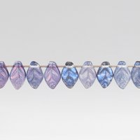 Small Leaf Beads, 12x8mm Czech Pressed Glass