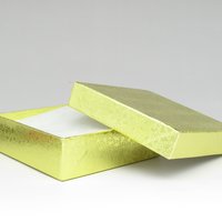 3.5" Square Gift Boxes with Gold Foil with Removable Lid and Padding (10)