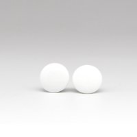 Round Cabochons, Opaque White Vintage Czech 18.5mm Stones