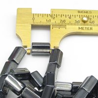 12x8mm Atlas Beads, Vintage Czech Glass Pentagonal Barrels