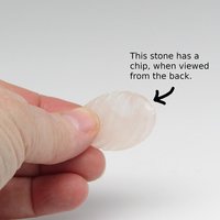 Rose Quartz Oval Cabochon, Vintage Art Deco Carved Gemstone